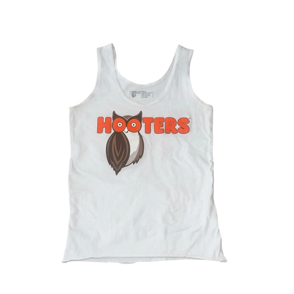 Hooters Uniform Costume‎ White Fitted Tank Top Small